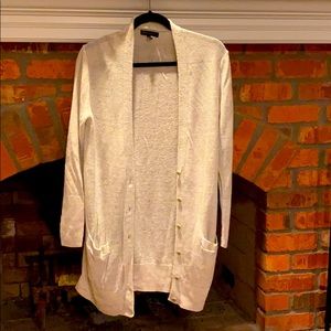 Banana Republic Linen Long BF Cardigan